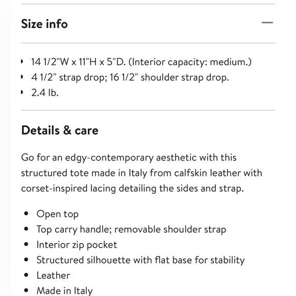 Givenchy NWT G-Tote Medium Shopping Bag in Leather with Corset Detail - Picture 12 of 12